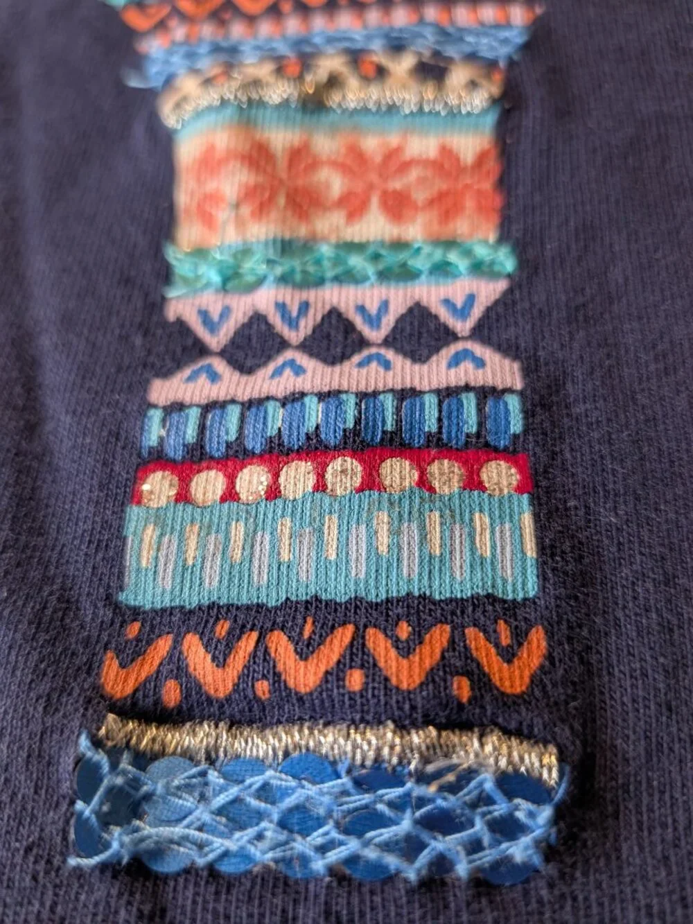 Gymboree Girls Size 5 Cozy Long Sleeve Top Embroidered Fair Isle Letters